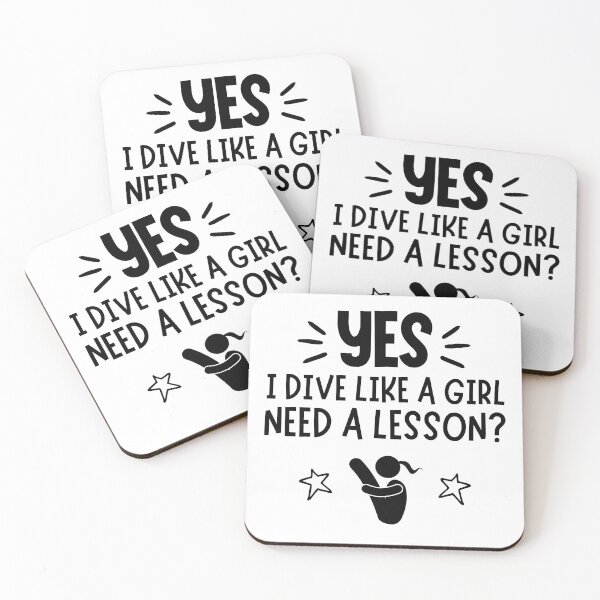 Item preview, Diving: Yes, I ski like a girl. Need a lesson? designed and sold by TheGreenGoat.