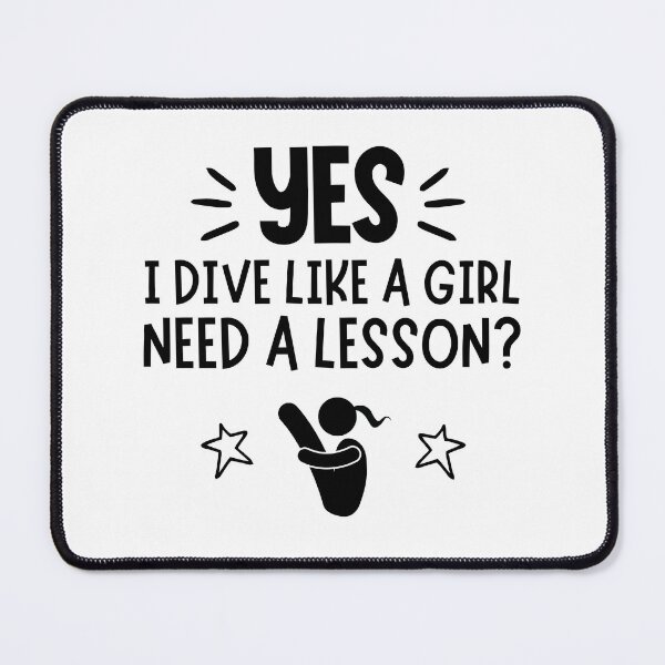 Item preview, Diving: Yes, I ski like a girl. Need a lesson? designed and sold by TheGreenGoat.
