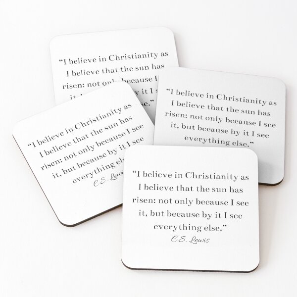 Item preview, CS Lewis Inspirational Christian Quote designed and sold by HoeneShirts.