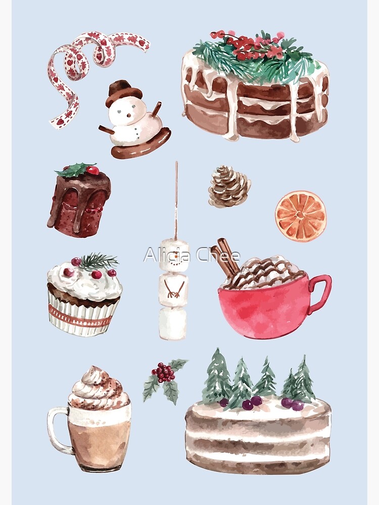 Ginger cake. Christmas cake. Linear hand drawing 11449964 Vector Art at  Vecteezy