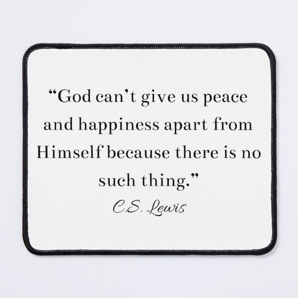Item preview, CS Lewis Inspirational Christian God Quote designed and sold by HoeneShirts.