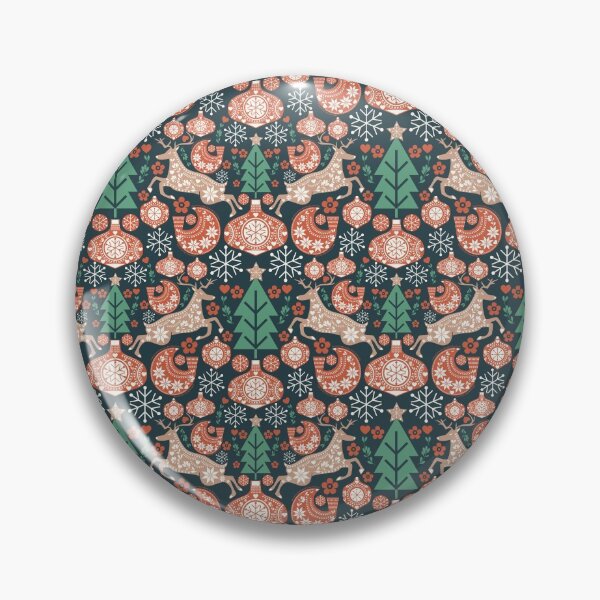 Item preview, Scandinavian Folk Christmas Red Green designed and sold by famenxt.