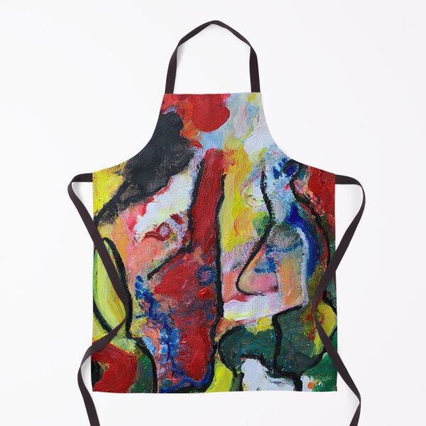 Aperçu de l'œuvre In Confidence, une pièce abstraite figurative colorée. créée et vendue par Art With Impact – Statement Art & Apparel for Deep Thinkers.