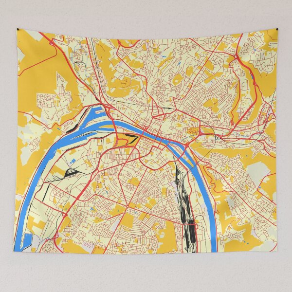Item preview, Rouen Map Wall Art designed and sold by PostersProf1.
