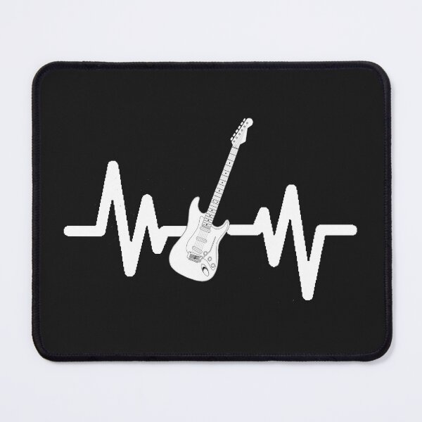 Item preview, Heart rate with electric guitar in white designed and sold by LindaLG.