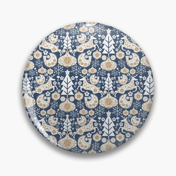 Item preview, Scandinavian Folk Christmas Blue designed and sold by famenxt.