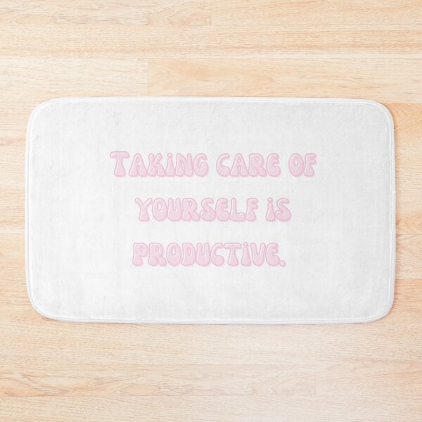 Item preview, Taking Care of Yourself is Productive Pink Retro Bubble Letter designed and sold by smokelikeagirl.
