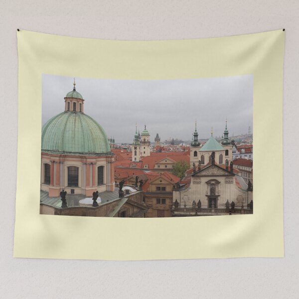 Item preview, Prague houses and churches near Vlatva river designed and sold by AlessiaCar.