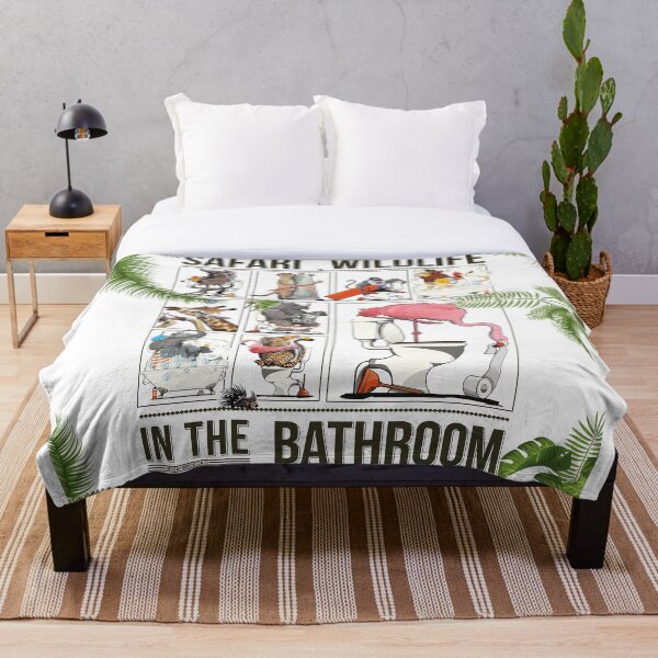 Item preview, Wildlife Safari  in the Bathroom, funny Animal Bath and Toilet Humour designed and sold by Wyattdesign.