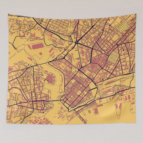 Item preview, Brest map wall art designed and sold by PostersProf1.