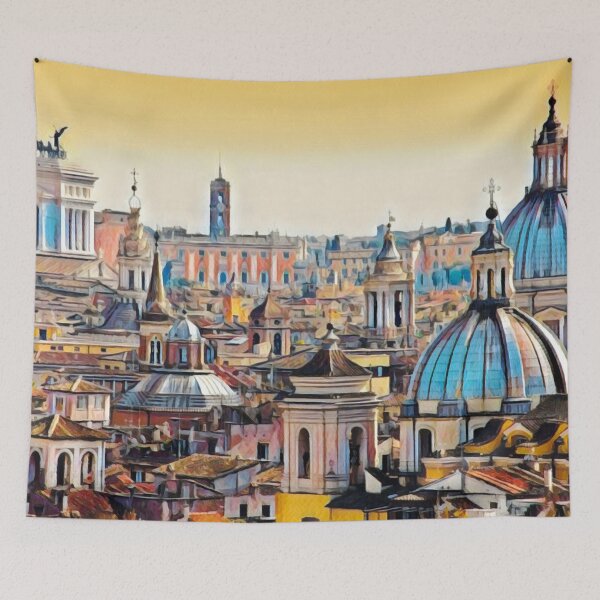 Aperçu de l'œuvre Rome Skyline créée et vendue par Sofia-Draws.