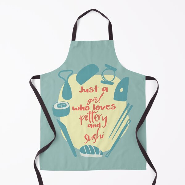 Item preview, Just a girl who loves pottery and sushi designed and sold by Teequeque.