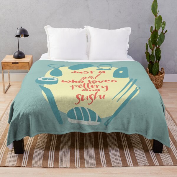 Item preview, Just a girl who loves pottery and sushi designed and sold by Teequeque.