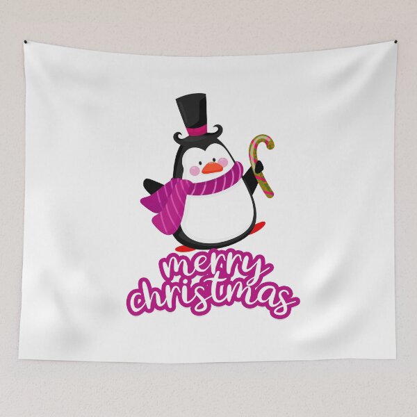 Item preview, Penguin Merry Christmask Christmas T-Shirt designed and sold by meri88design.