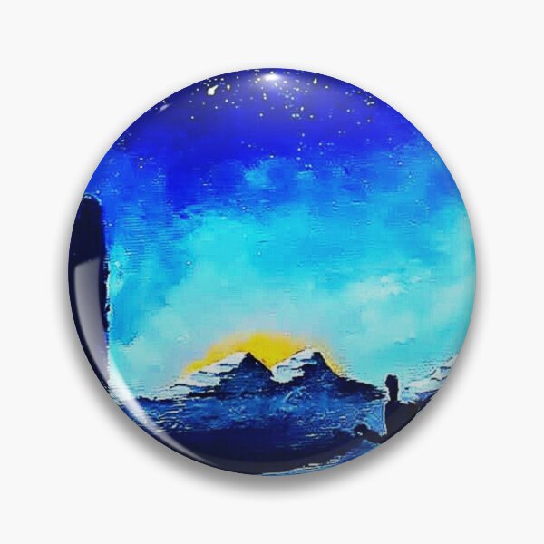 Item preview, Mediating Lone Desert "Wolf" Falling in Love with The Moon ORIGINAL ART designed and sold by AzulejaRD.