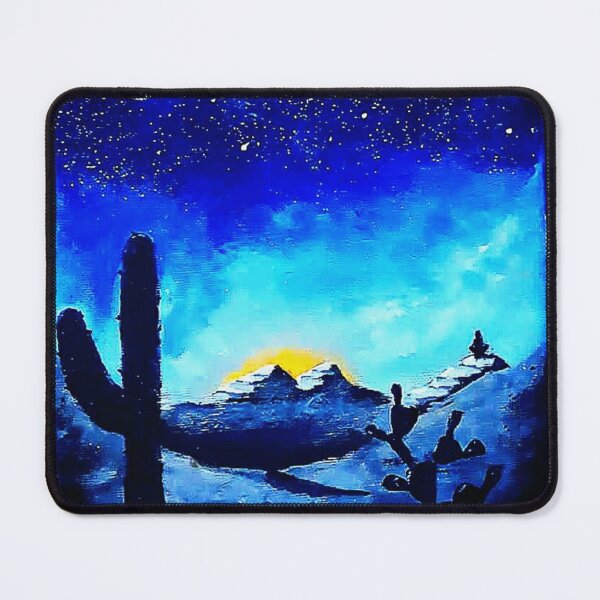 Item preview, Mediating Lone Desert "Wolf" Falling in Love with The Moon ORIGINAL ART designed and sold by AzulejaRD.