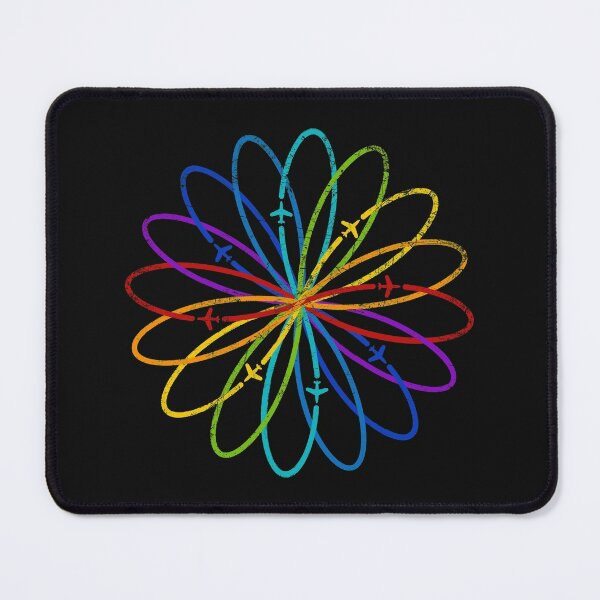 Infinite Rainbow Flower Flight Mouse Pad