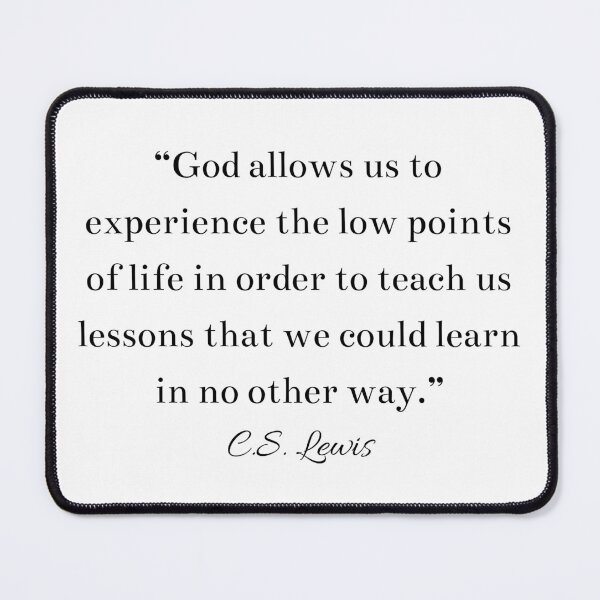Item preview, CS Lewis Inspirational Christian God Quote designed and sold by HoeneShirts.