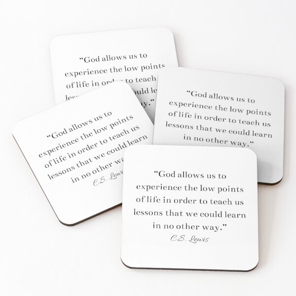 Item preview, CS Lewis Inspirational Christian God Quote designed and sold by HoeneShirts.