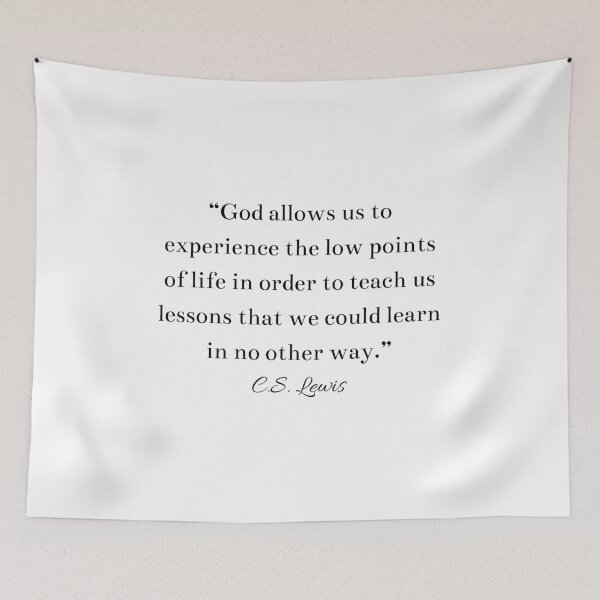 Item preview, CS Lewis Inspirational Christian God Quote designed and sold by HoeneShirts.