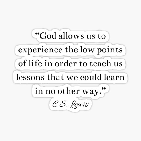 Item preview, CS Lewis Inspirational Christian God Quote designed and sold by HoeneShirts.