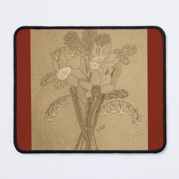 Item preview, Dutchman's Breeches and Daffodil Watercolor In Vintage Beige designed and sold by TurnipWilson.