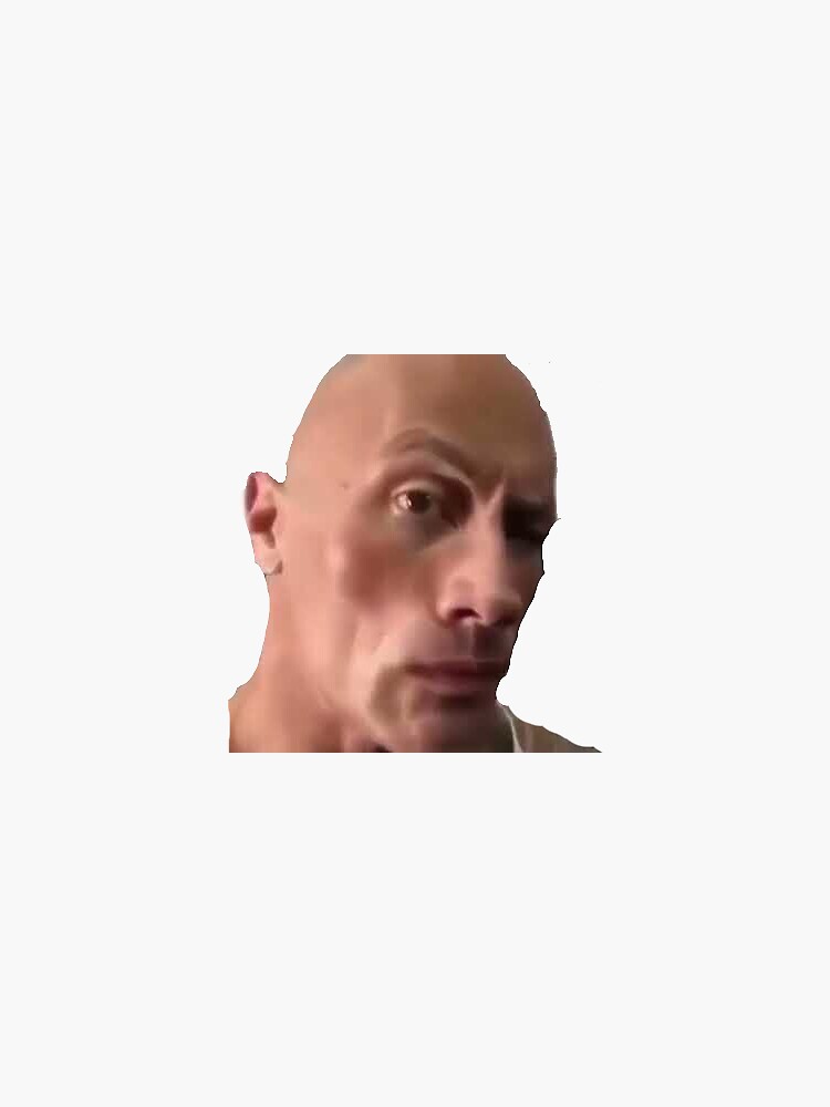 The rock eyebrow raise meme Sticker for Sale by paigeg230