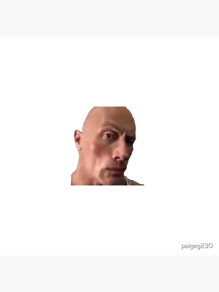 The rock eyebrow raise meme Sticker for Sale by paigeg230