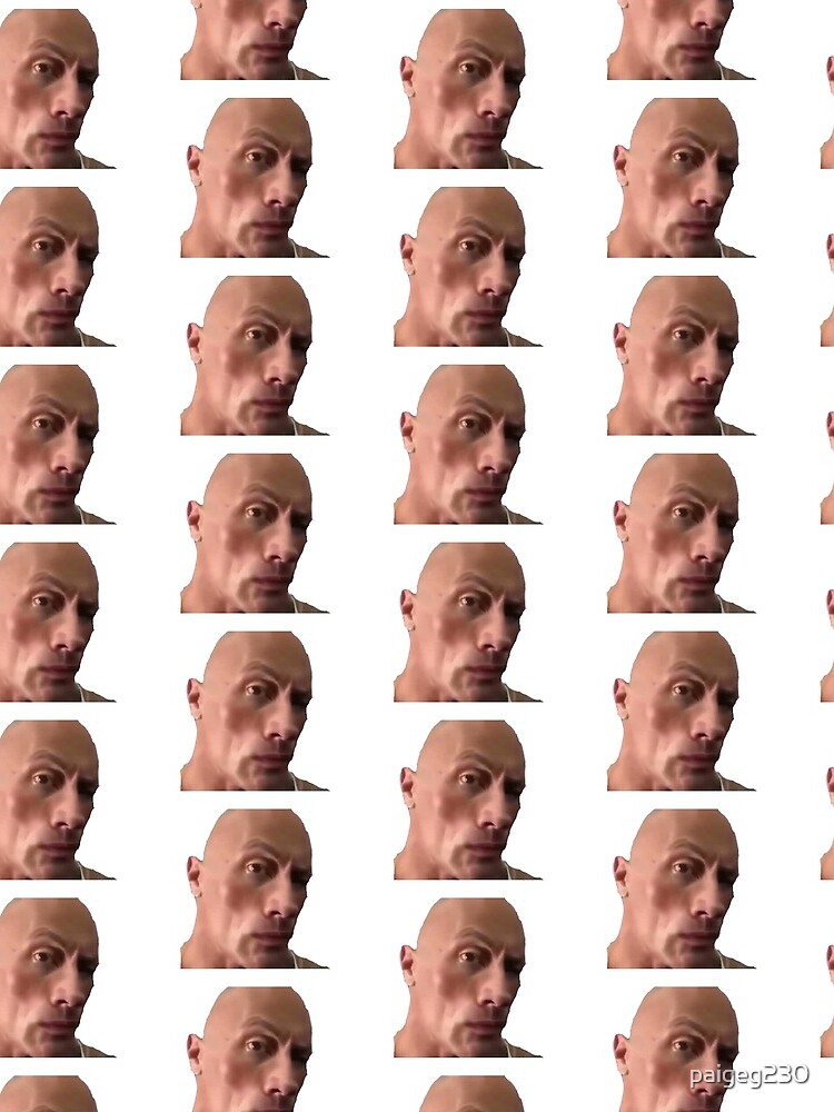 The rock eyebrow raise meme Sticker for Sale by paigeg230