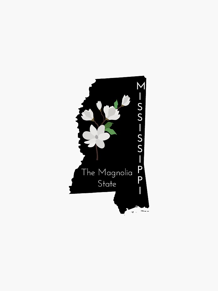 "Mississippi State Flower & Nickname" Sticker for Sale by