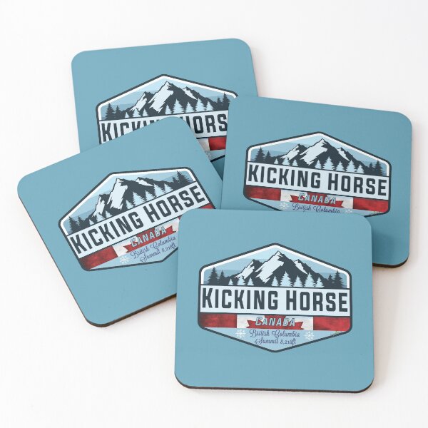 Item preview, Kicking Horse Ski Resort Canada Skiing Rockies Sticker T-Shirt 01 designed and sold by OuterShellUK.