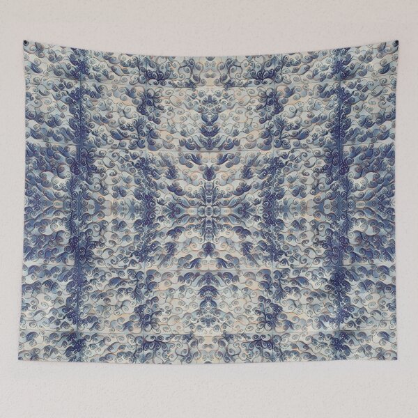 Item preview, Blue Kaleidoscope Textured Pattern  designed and sold by Designs By YL.