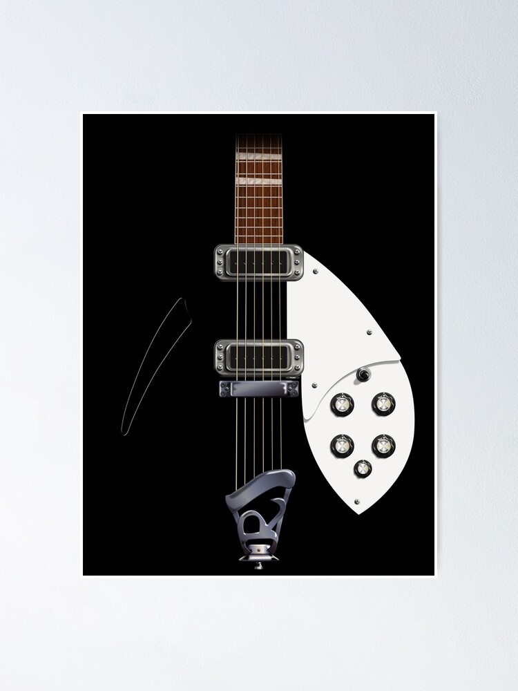 RICKENBACKER STYLE GUITAR DIGITAL ILLUSTRATION Poster for Sale by WOOFANG