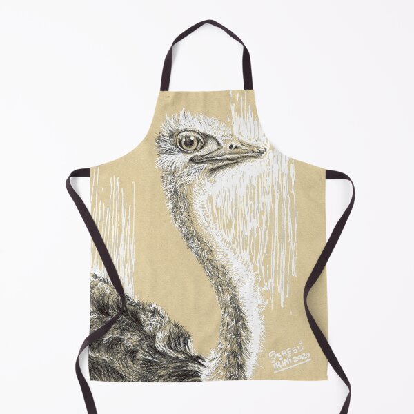 Item preview, Ostrich illustration with a Black & White Pen designed and sold by Irini Seresli.
