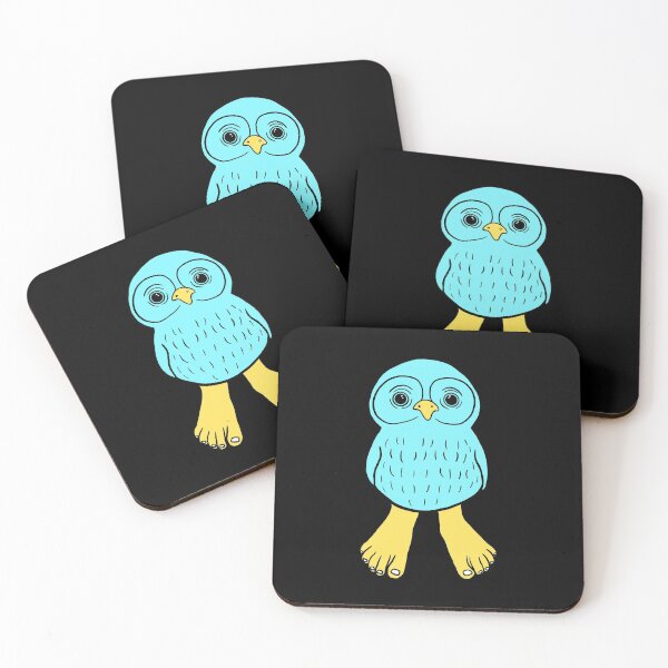 Item preview, Blue Owl with Human Feet  designed and sold by Mochi-Merch.
