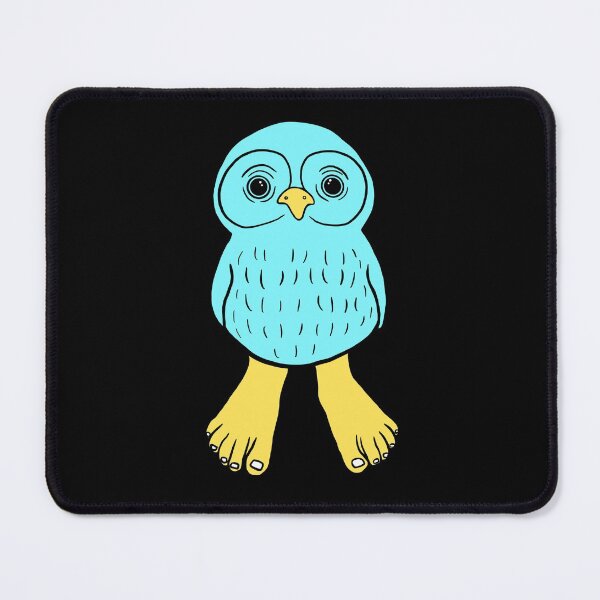 Item preview, Blue Owl with Human Feet designed and sold by Mochi-Merch.