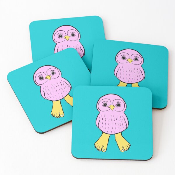 Item preview, Pink Owl with Human Feet  designed and sold by Mochi-Merch.