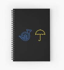 Blue French Horn Vs. Yellow Umbrella Spiral Notebook