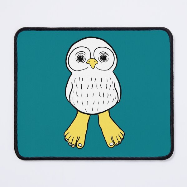 Item preview, White Owl with Human Feet designed and sold by Mochi-Merch.