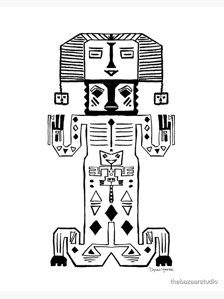 Mayan Totem by Dylan Yarter Art Board Print for Sale by thebazaarstudio