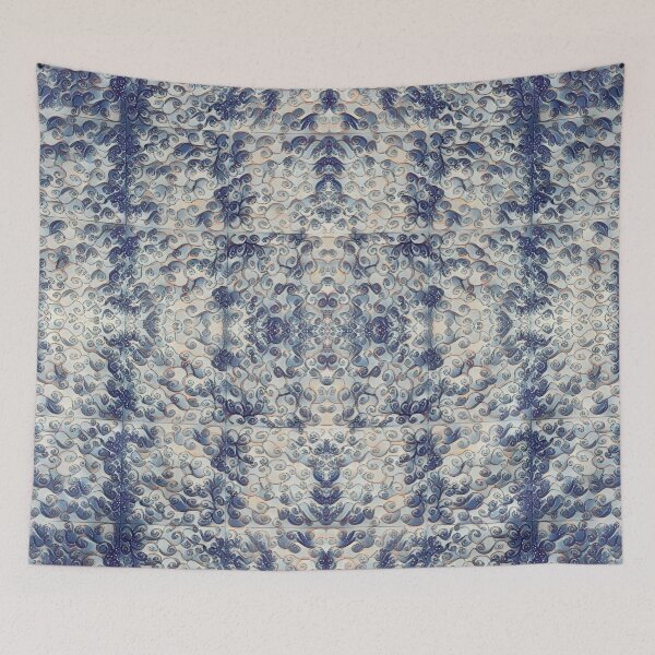 Item preview, Blue Mandala Textured Pattern  designed and sold by Designs By YL.