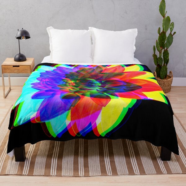 Item preview, Dahlia in Vibrant Rainbow. Modern Art Print. designed and sold by trendingatees.
