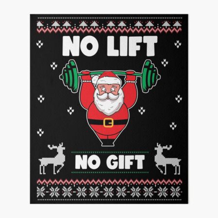 No Lift No Gift Weightlifting Christmas Ornament 2023 | Funny Muscular  Santa Lifting Weights Xmas Ornament Bodybuilder Fitness Merry Liftmas