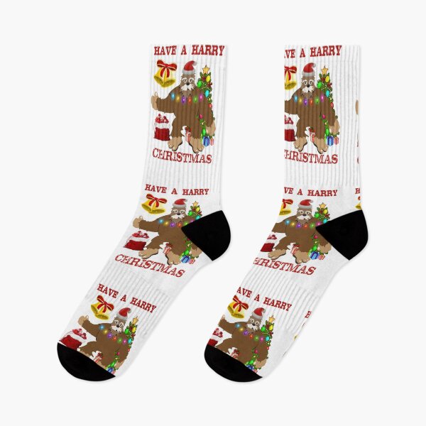 Item preview, Have a Harry Christmas Skunk Ape Bigfoot Yeti Sasquatch Santa designed and sold by KeysTreasures.