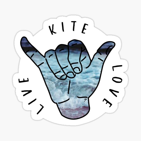 Item preview, Vague de KITESURF LOVE LIVE KITE / HANG LOOSE designed and sold by AkyDsgn.