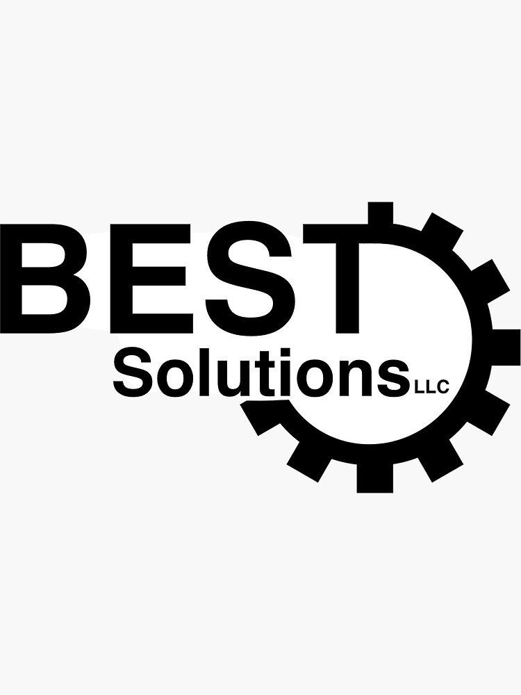 "Best Solutions LLC logo" Sticker for Sale by mbest16 Redbubble