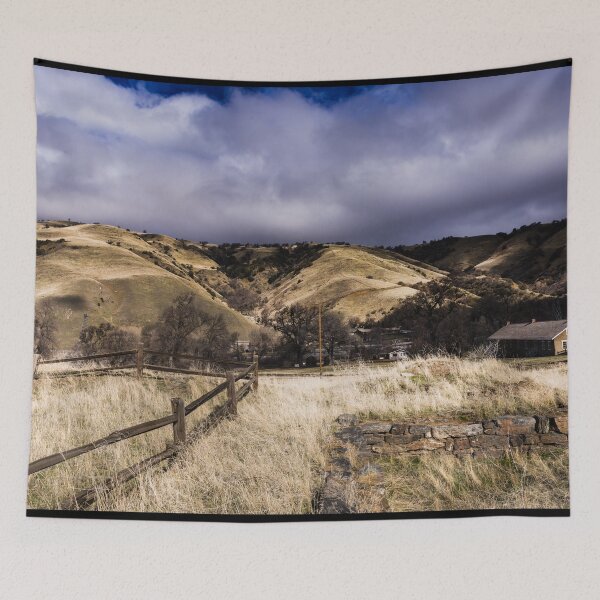 Item preview, Scene, including a barracks building, from California's Fort Tejon State Park in Grapevine Canyon on the main route between California's central valley and Southern California designed and sold by OrcaNature.