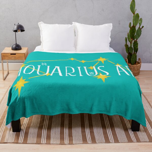 Item preview, AQUARIUS AF with constellation and astrological symbols for Aquarius & Uranus designed and sold by Happy Puppy Print On Demand.