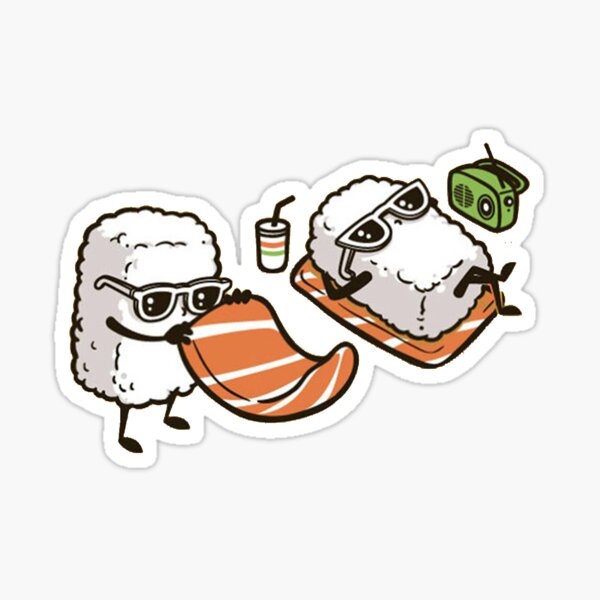 Sushi sur la plage Sticker