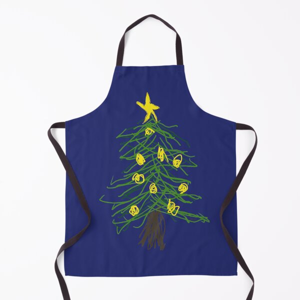Item preview, Childish Christmas tree (blue background) designed and sold by MentaLee.